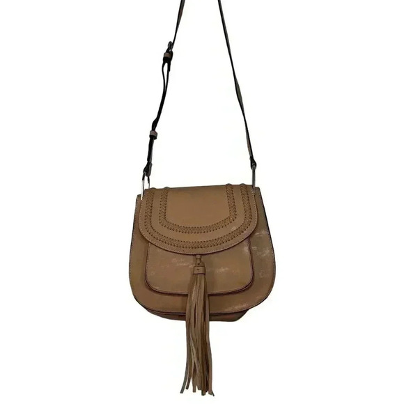 Franco Sarto Women's Pink Boho Crossbody Handbag with Tassel - Picture 1 of 8